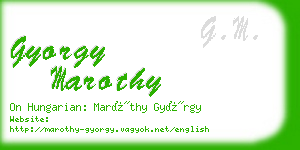 gyorgy marothy business card